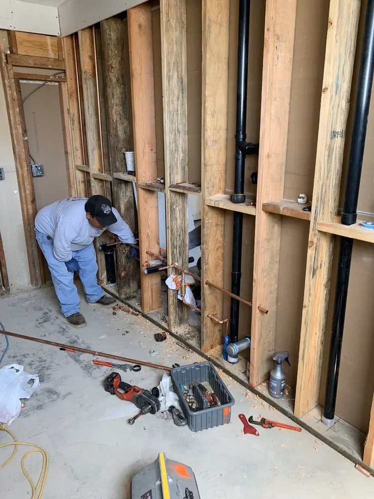 Commercial rough-in plumbing for Water Heater Replacement in Harvey